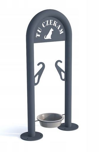 PARKING FOR DOGS VII with bowl water drinker galvanized