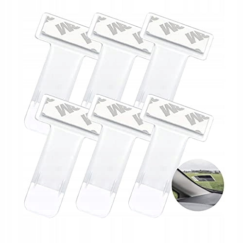 PARKING TICKET HOLDER CLEAR SELF ADHESIVE FOR GLASS 6 PCS Brand no brand