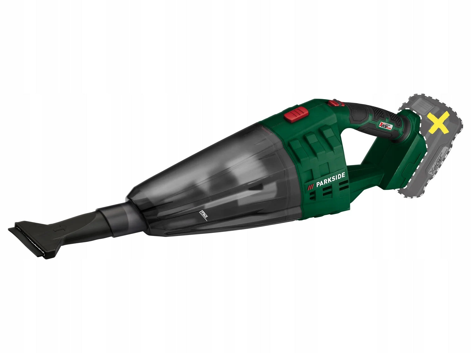 PARKSIDE Cordless Handheld Vacuum Cleaner PHSSA 20-Li D2 green + ACCESSORIES Power supply rechargeable battery