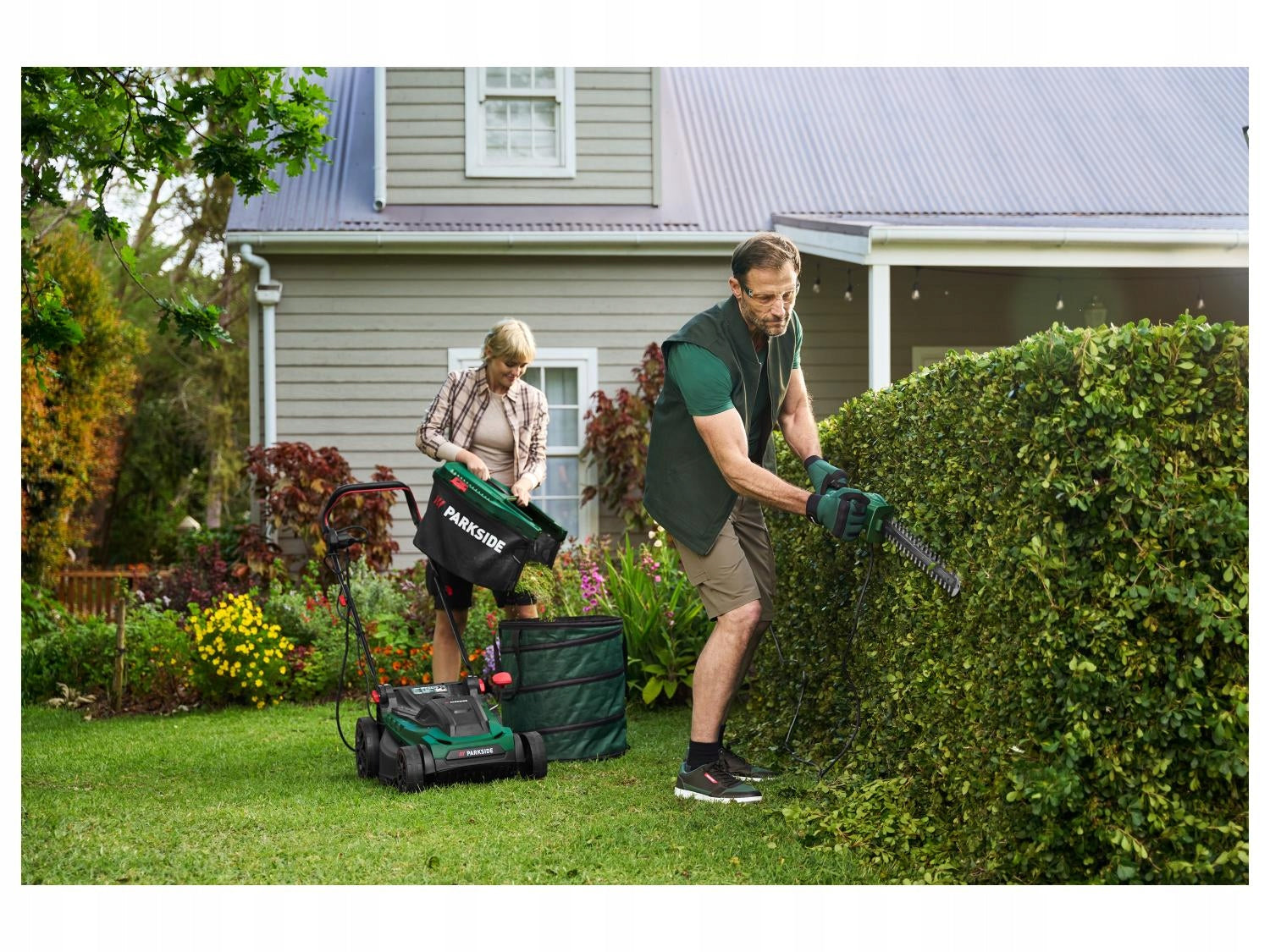 PARKSIDE Electric lawn mower, 1800 W, PERM 1800 A1 BASKET 55L Packaging status original
