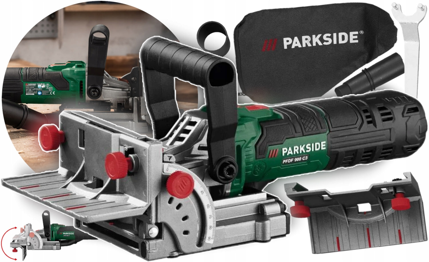 PARKSIDE Lamila milling machine PFDF 900 C3, 900 W + ACCESSORIES