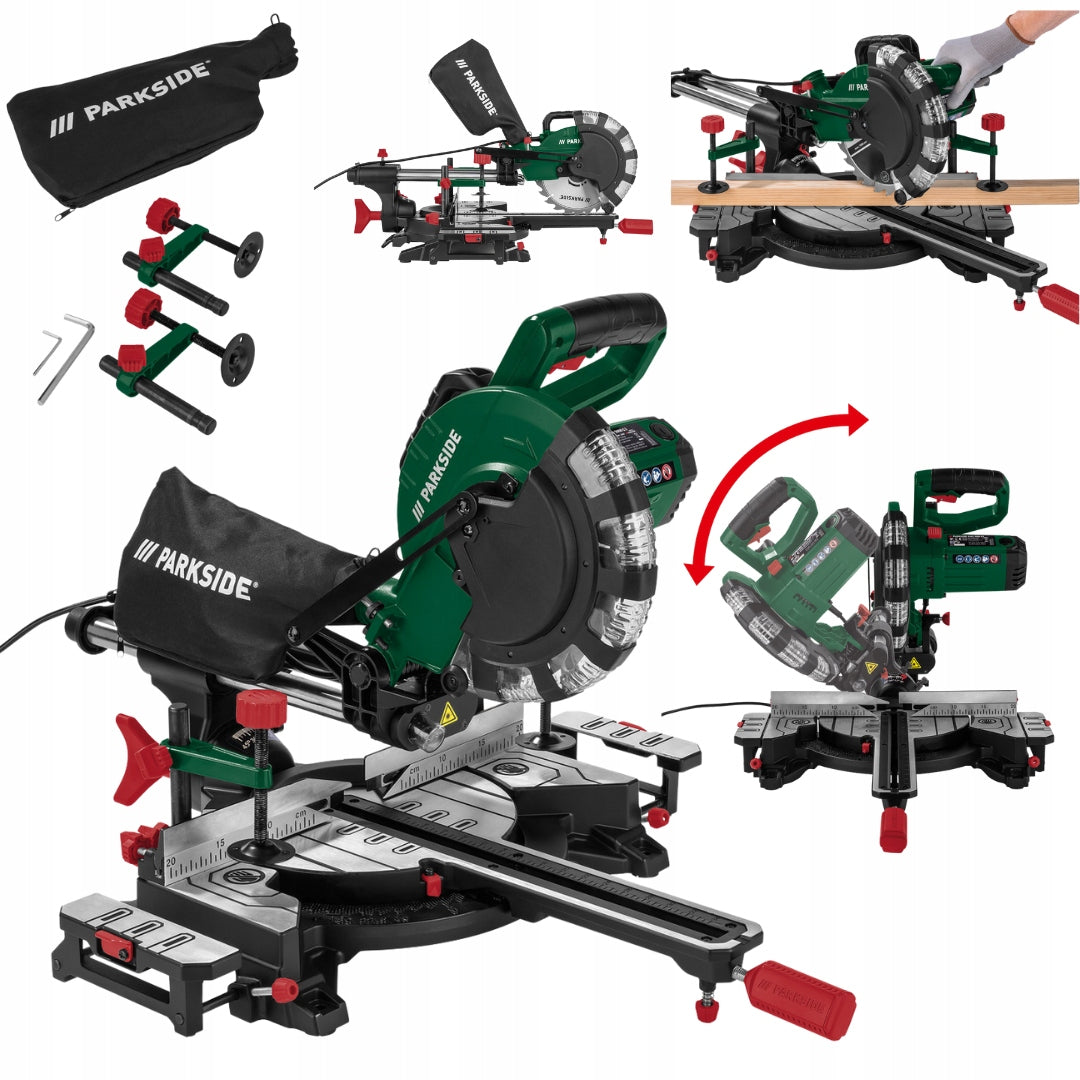 PARKSIDE PZKS 2000W C3 SAW BEVEL SAW WITH BEVEL FEED LASER