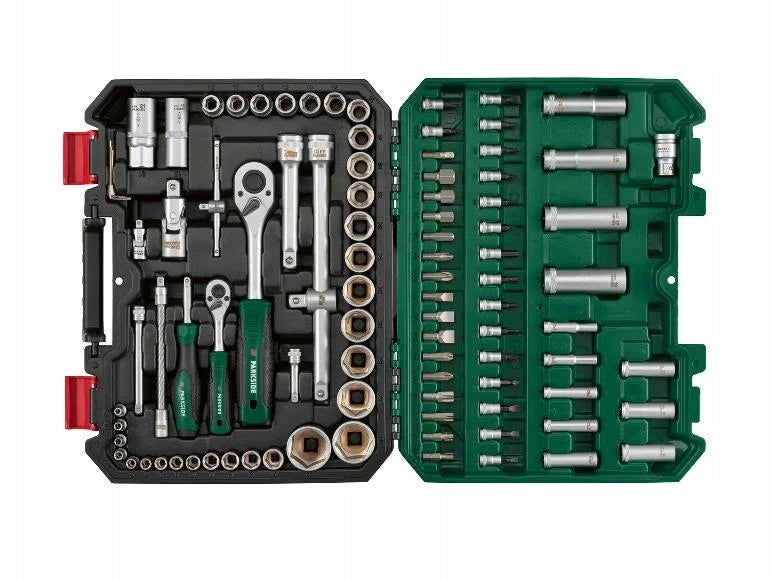 PARKSIDE Socket wrench set 94 pcs ratchet case with tools Product weight with unit packaging 6 kg