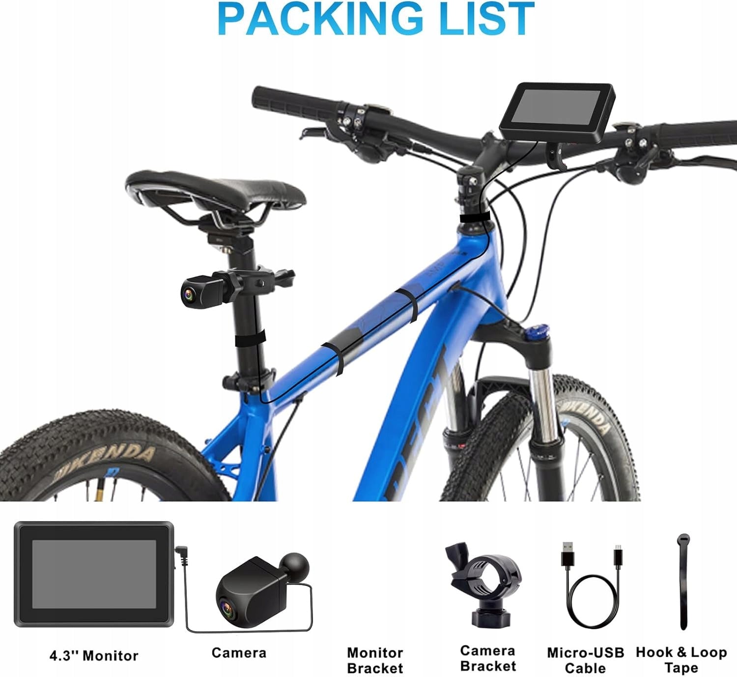PARKVISION 1080P 360 BICYCLE REARVIEW CAMERA with 4,3" 6471 Monitor Brand no brand