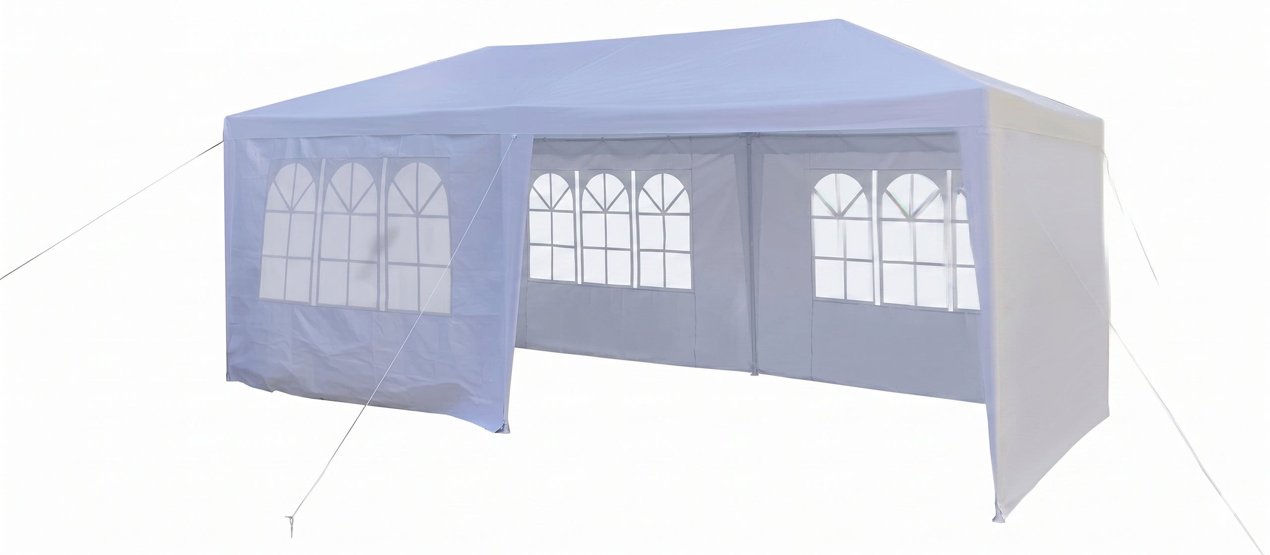 PARTY TENT GARDEN PAVILION 3x6m WATERPROOF WHITE 6 WALLS Number of side walls 6 walls