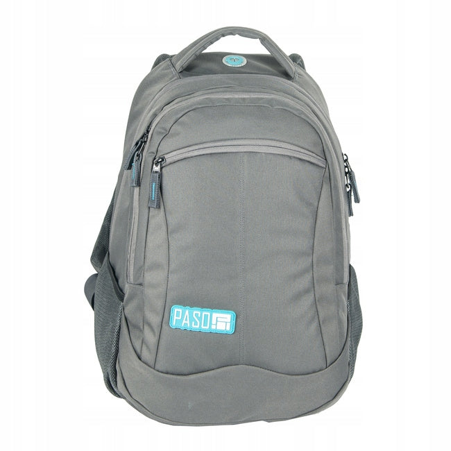 PASO SCHOOL BACKPACK YOUTH grey two-chamber backpack 17-2808UP