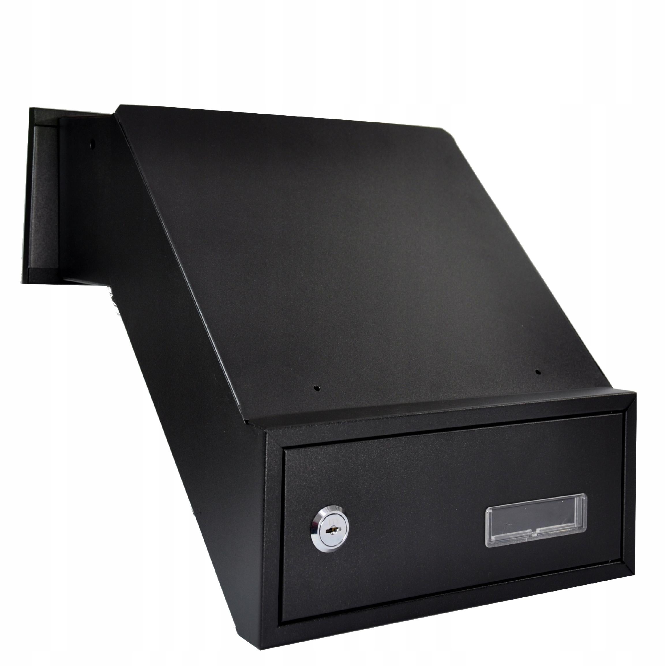 PASS-THROUGH LETTER BOX FOR BUILDING, ADJUSTABLE, MAT BLACK + 3 KEYS Brand Handmet
