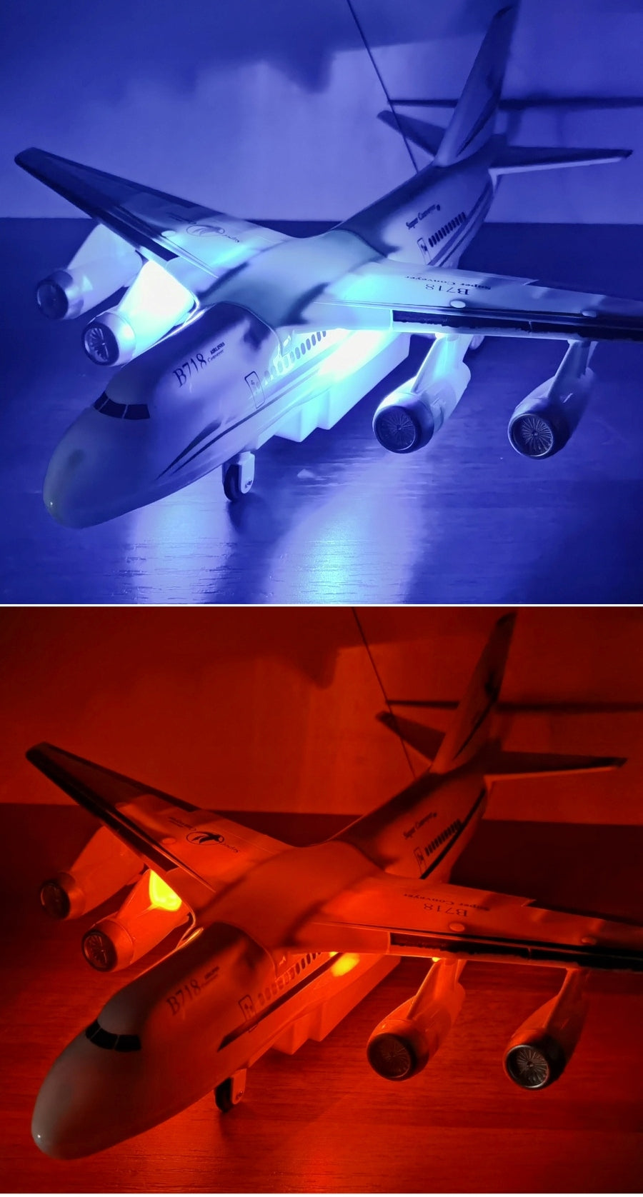 PASSENGER AIRCRAFT REMOTE CONTROLLED RC REMOTE CONTROL LED STEERING WHEEL FOR CHILDREN Color white