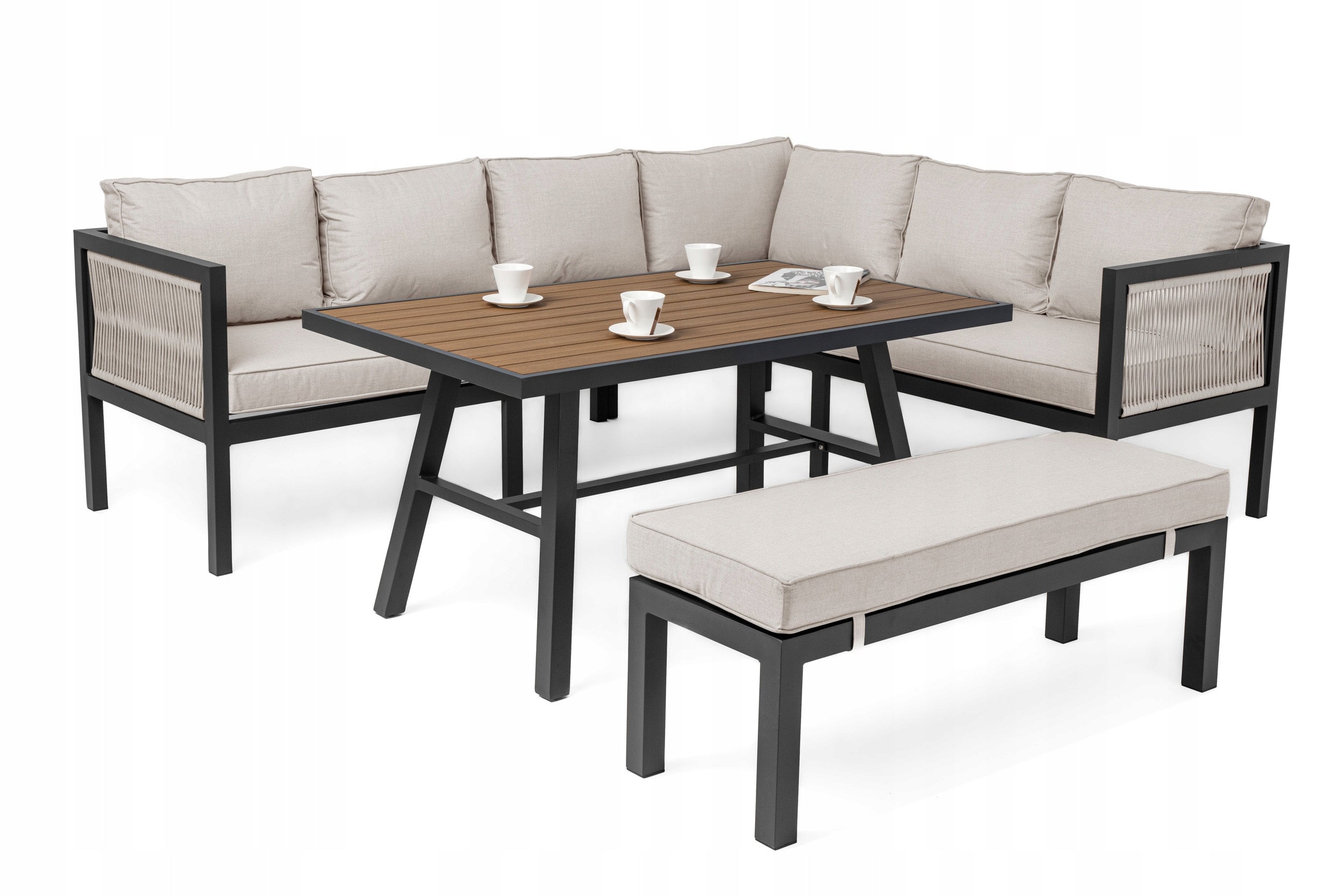 PATIO FURNITURE TERRACE ALUMINUM CORNER TABLE PORTOFINO BEIGE Manufacturer code PORTOFINO