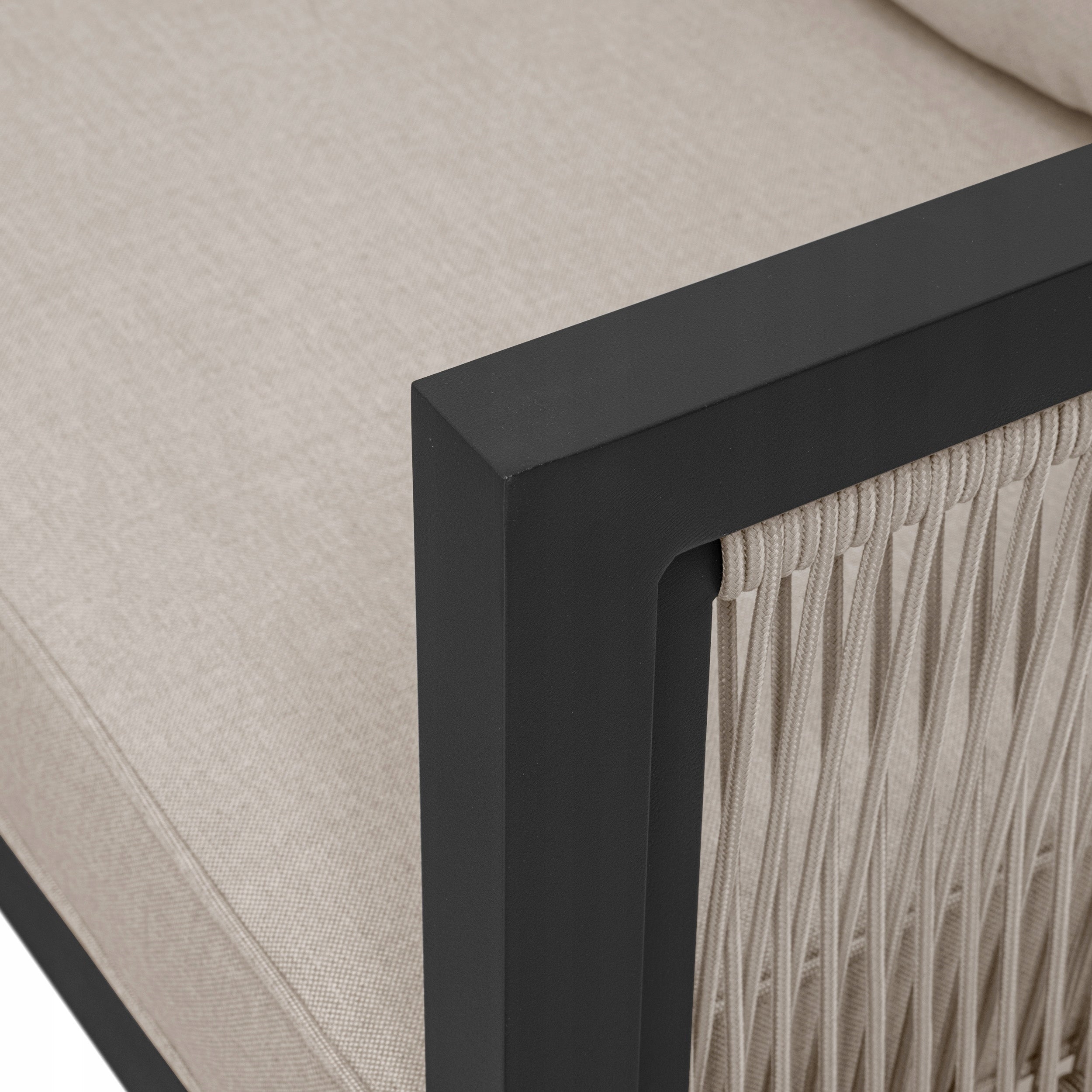 PATIO FURNITURE TERRACE ALUMINUM CORNER TABLE PORTOFINO BEIGE Set contents bench corner sofa pouf table