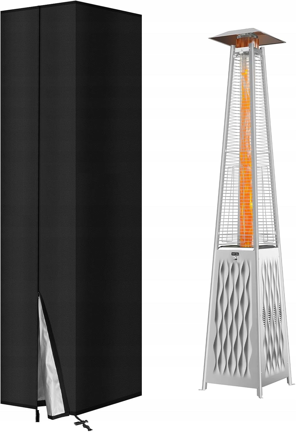 PATIO HEATER COVER PROTECTIVE WATERPROOF SOLID ZIPPER BLACK