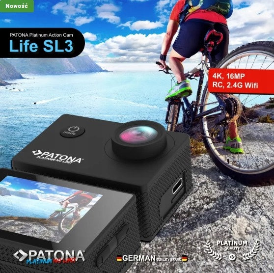 PATONA Platinum Action Cam Life SL3 4K sports camera with app support Manufacturer code 4325