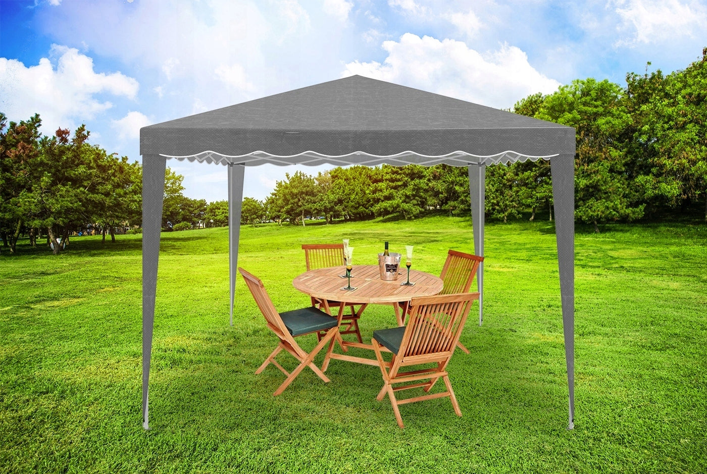 PAVILION GARDEN TENT AUTOMATIC COMMERCIAL Gazebo for Terrace Garden Number of side walls none