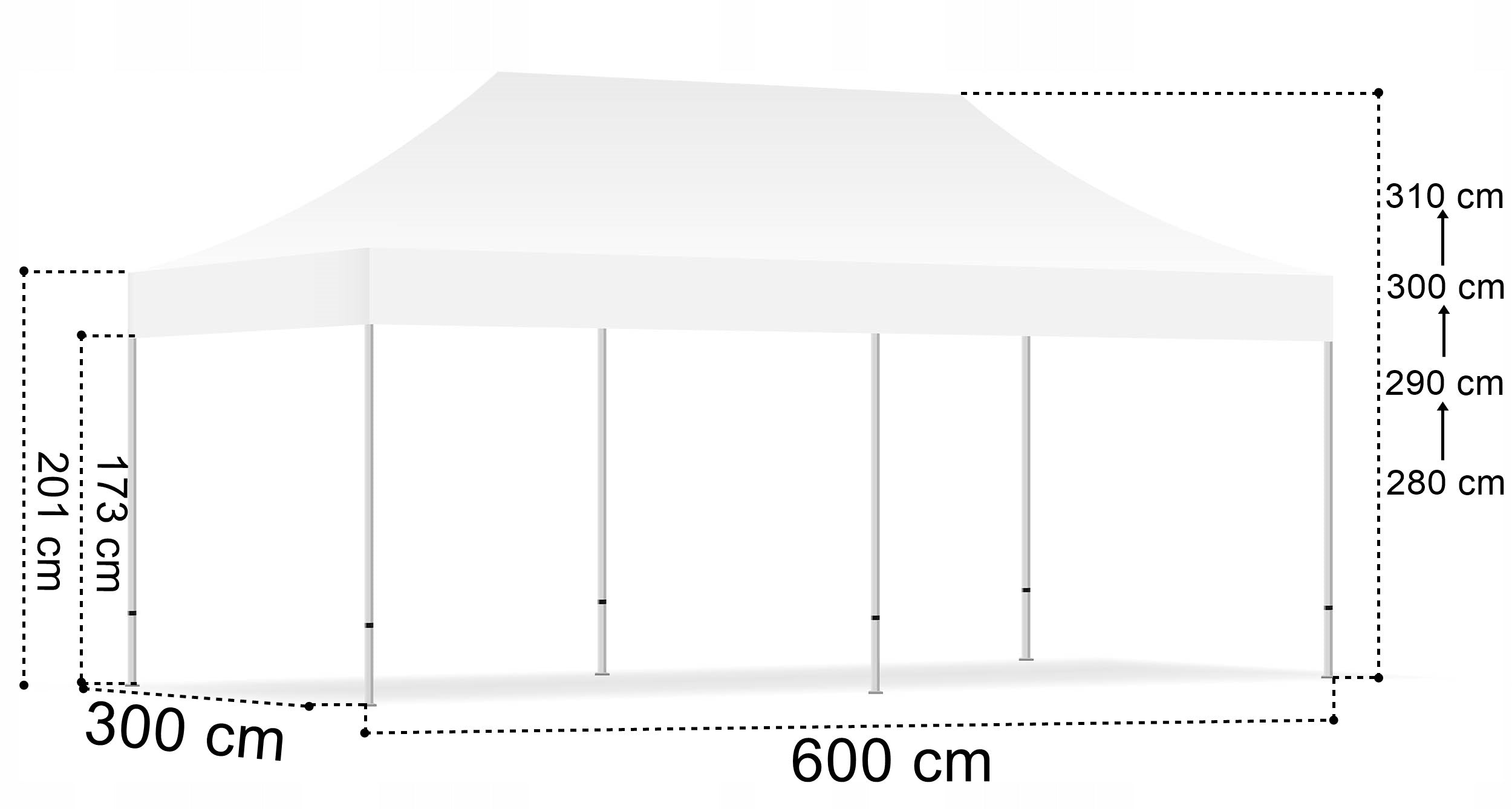 PAVILION TRADE TENT GARDEN MARKET EXPRESS CATERING BLACK 3x6 Length 6 m