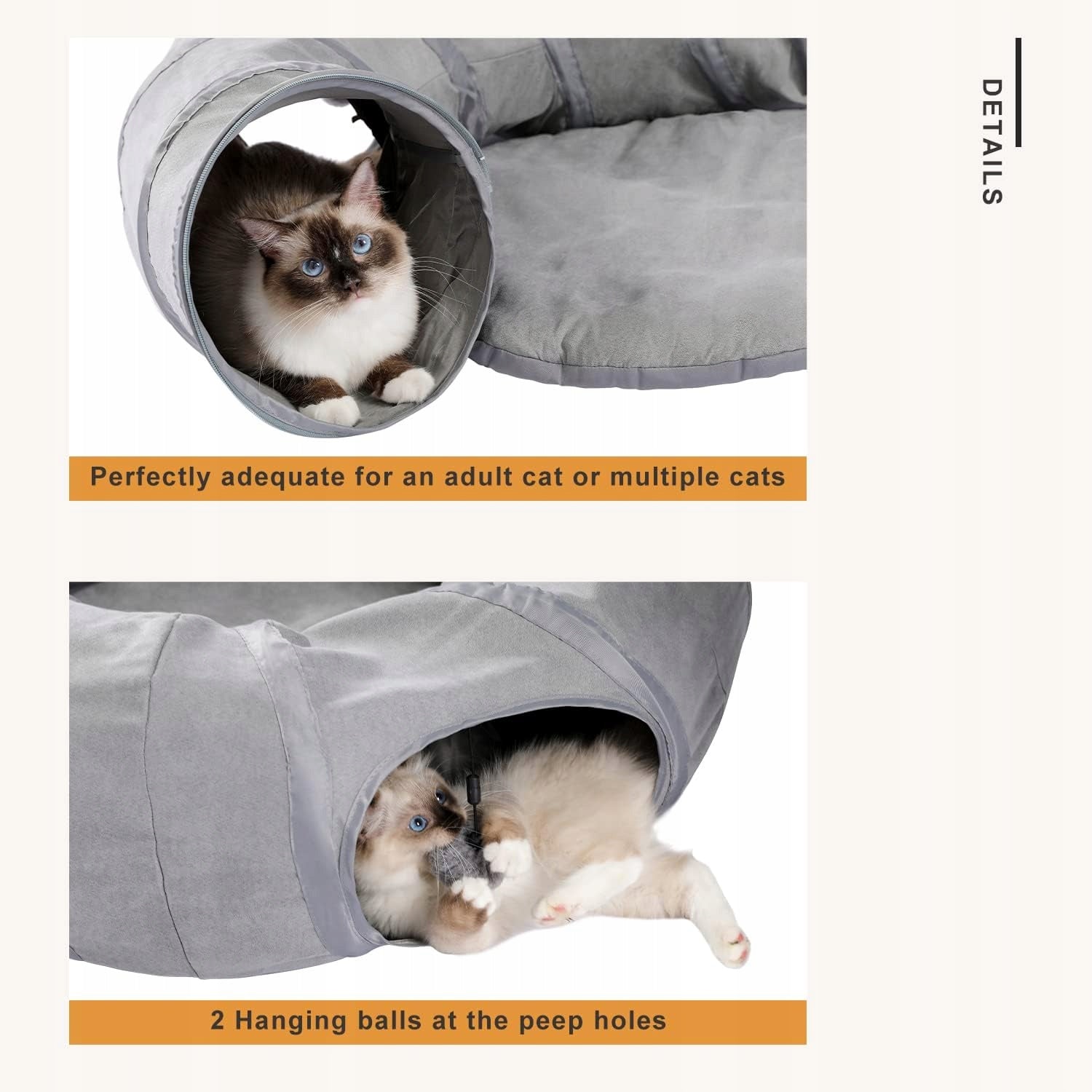 PAWZ Road Cat Tunnel Bed with Mat, Eye Hole, Toy. Manufacturer code PAWS