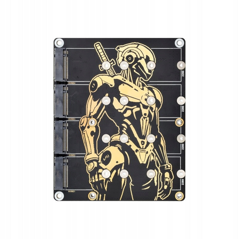 PCIe to 4 NVMe M.2 SSD Adapter for Raspberry Pi 5 Kind Expansion board