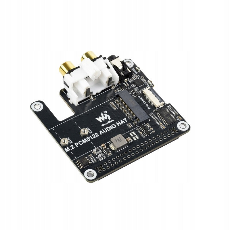 PCIe to M.2 NVMe HAT Module with PCM5122 Raspberry Pi 5 Sound Card