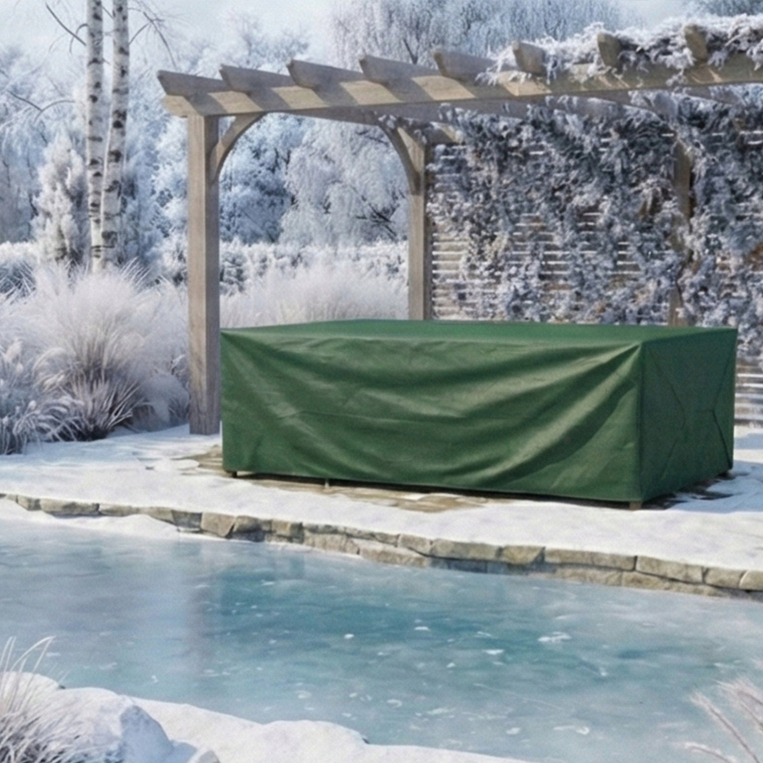PE rectangular table cover – green | 165 x 115 x 80 cm Color green