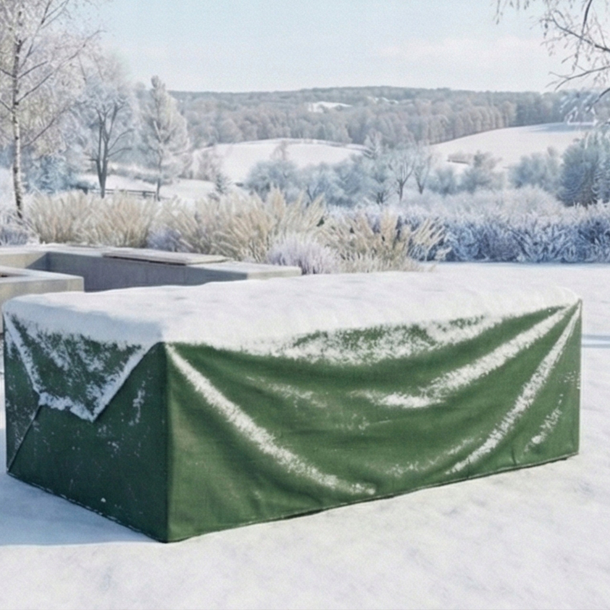 PE rectangular table cover – green | 165 x 115 x 80 cm Product height 80 cm