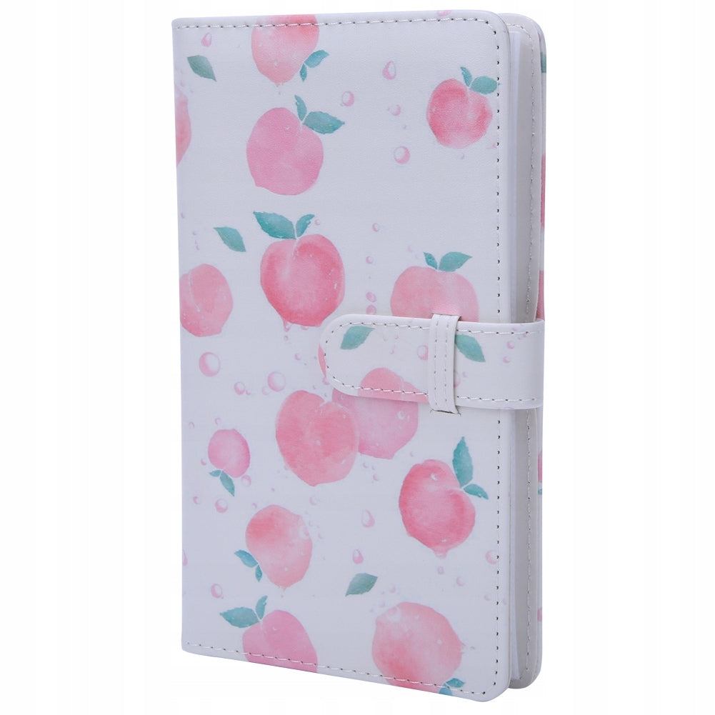 PEACH PATTERN 3 -INCH 96 POCKETS PU LEATHER PHOTO FOR PHOTO 6Z