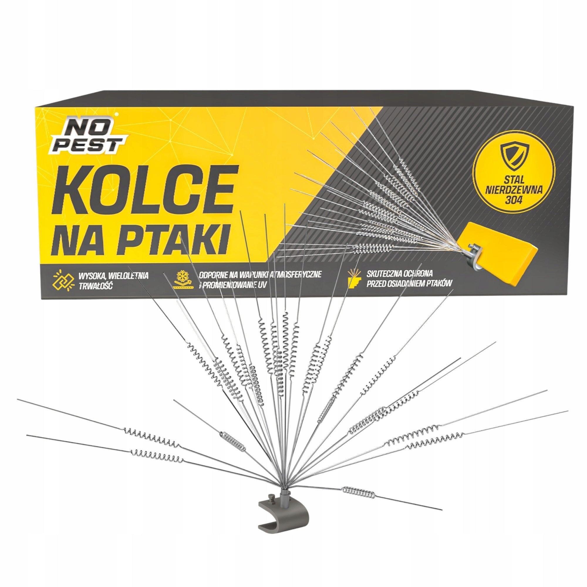 PEAK STAINLESS SPIKES FOR PIGEON BIRDS AGAINST PIGEON BIRDS NO PEST Manufacturer code KOLCE NA PTAKI MEWY PRZECIW PTAKOM NA KOMIN