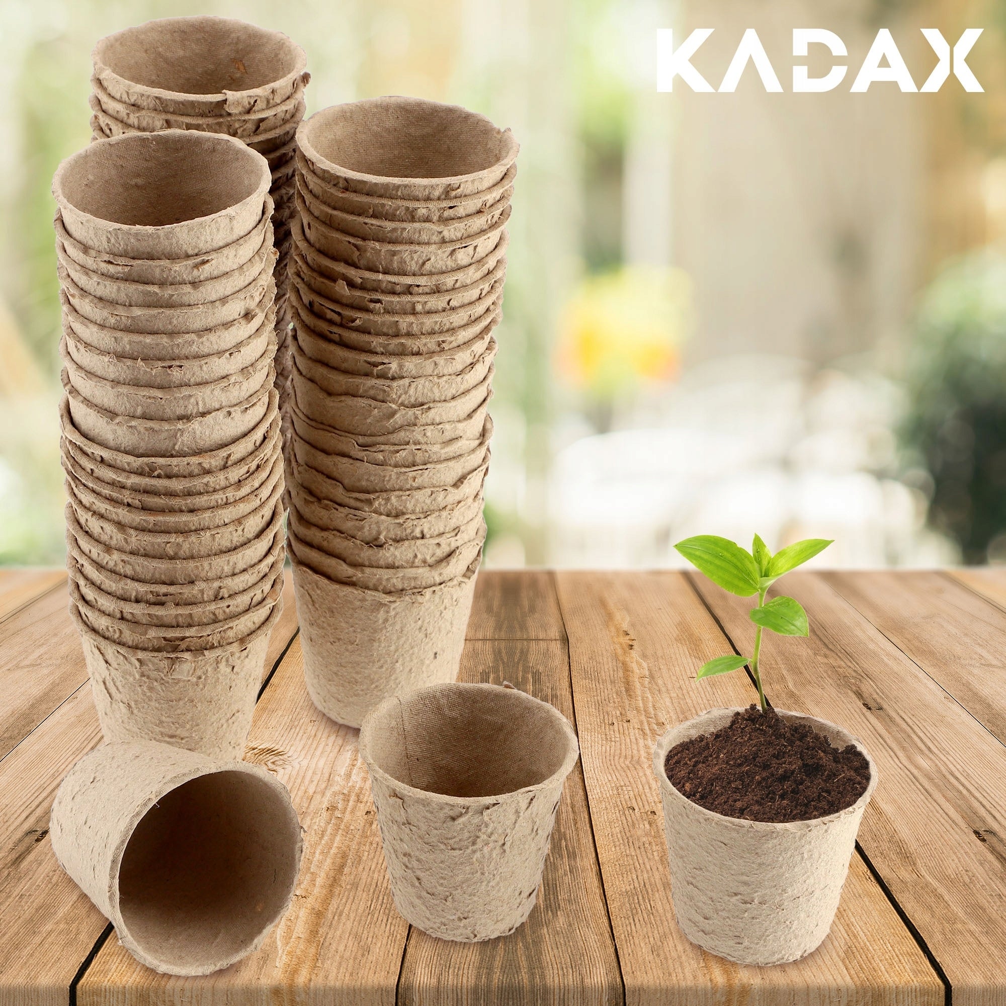 PEAT SEEDLINGS BIODEGRADABLE SEEDLINGS 6,7x6 cm 60 pcs Brand Kadax