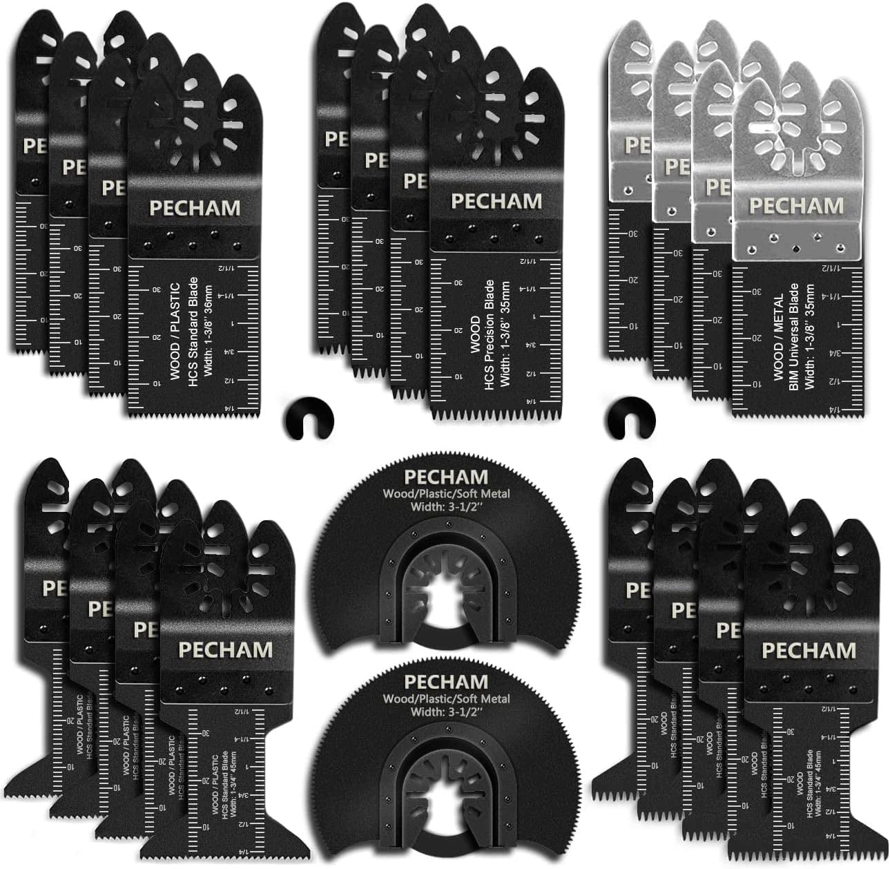 PECHAM 24 pcs oscillating saw blades