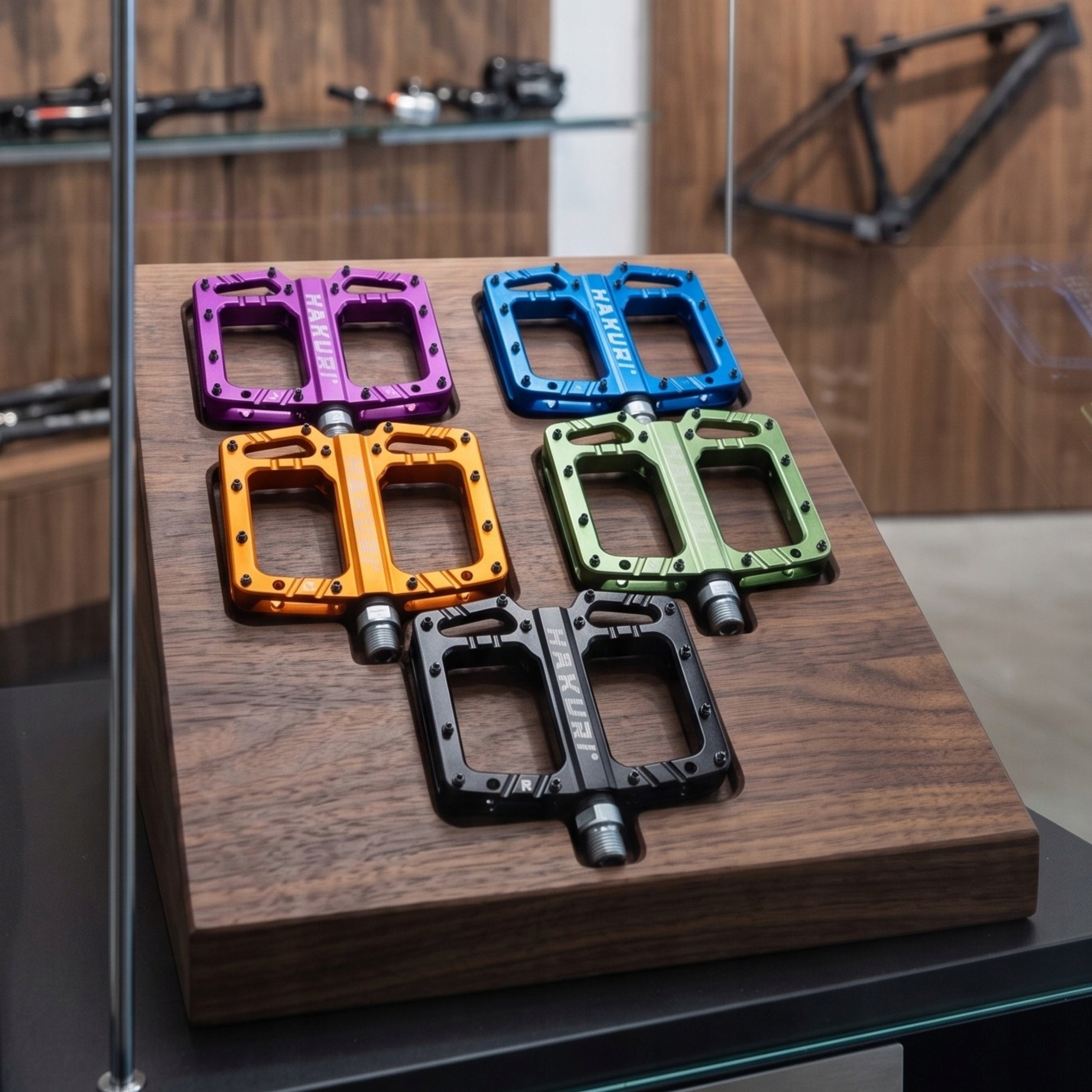 PEDALS RED PLATFORM ALUMINUM LIGHTWEIGHT 3 MTB PINS Machine Bearings Equipment group other