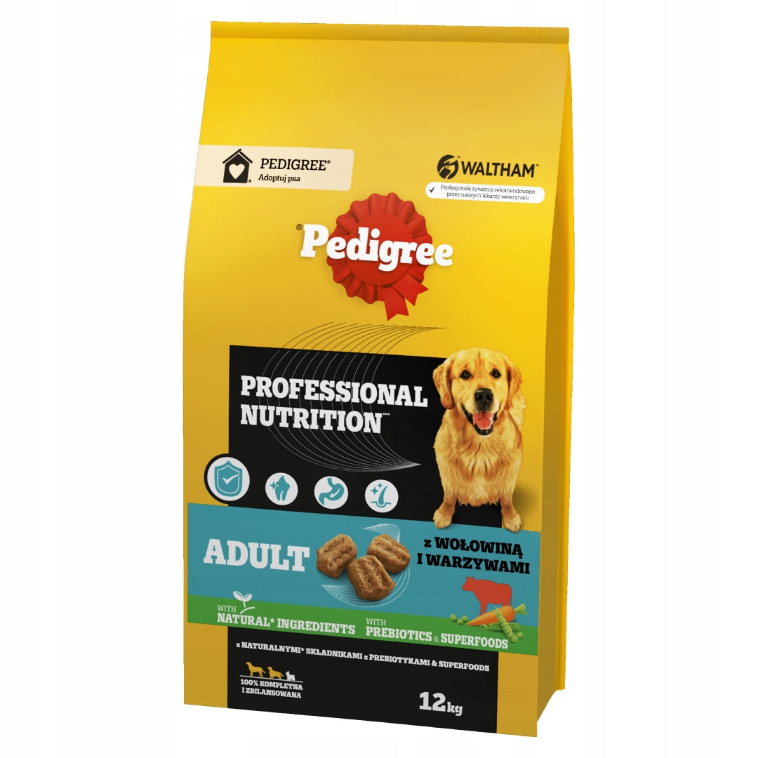 PEDIGREE ADULT 2x12kg BEEF WITH VEGETABLES DRY DOG FOOD EAN (GTIN) 5900951310508