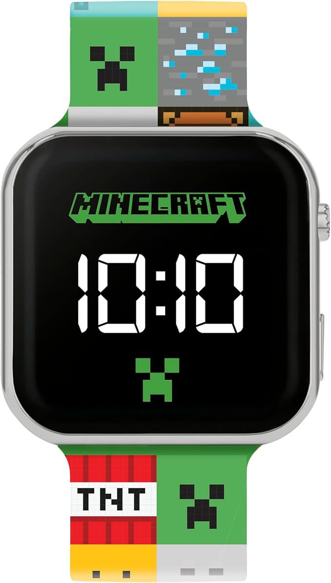 PEERS HARDY - MINECRAFT PRINTED LED WATCH (COLOR STRAP)