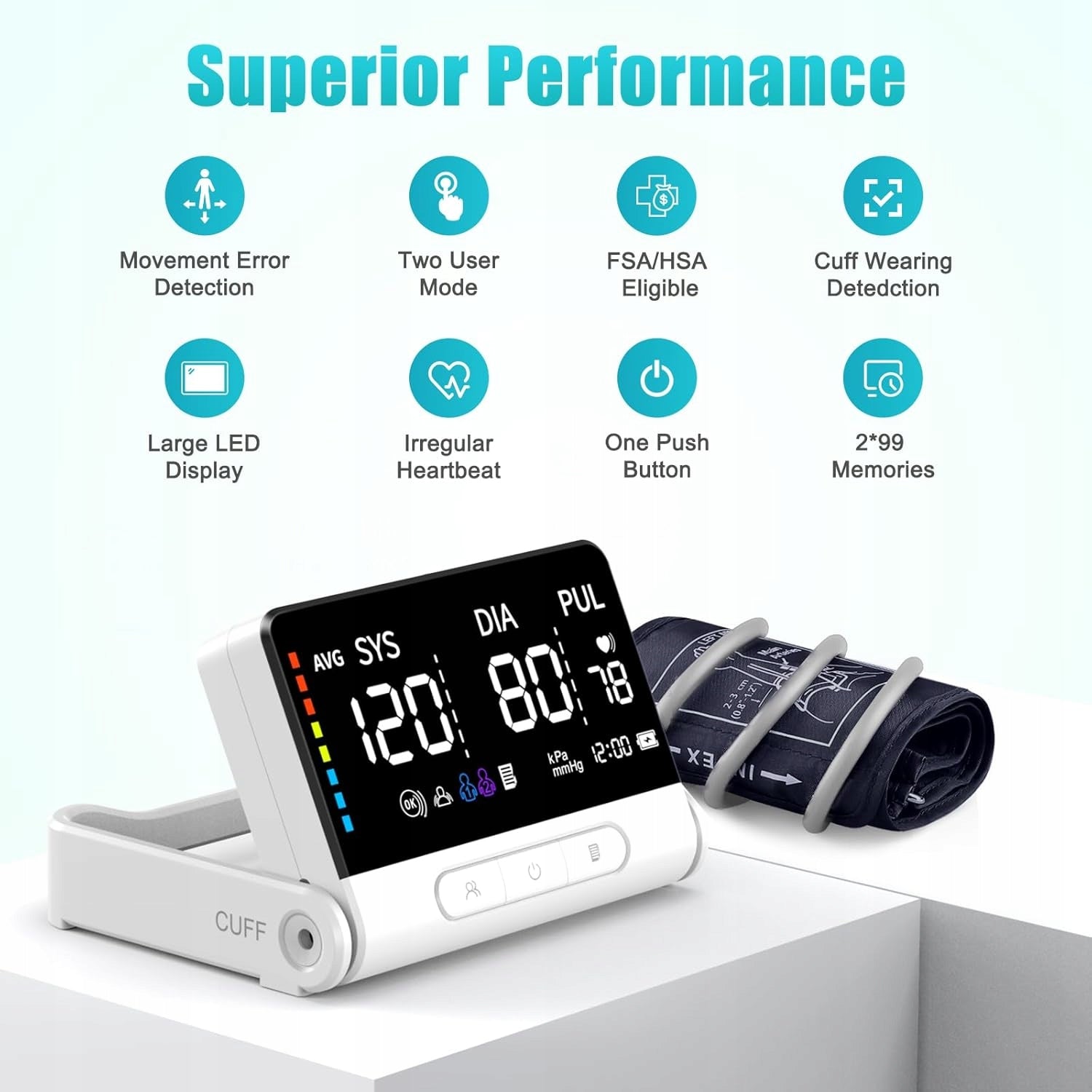 PEKYO AOJ-30D Shoulder blood pressure monitor, 2x99 records, cuff 22-42 cm Medical device no