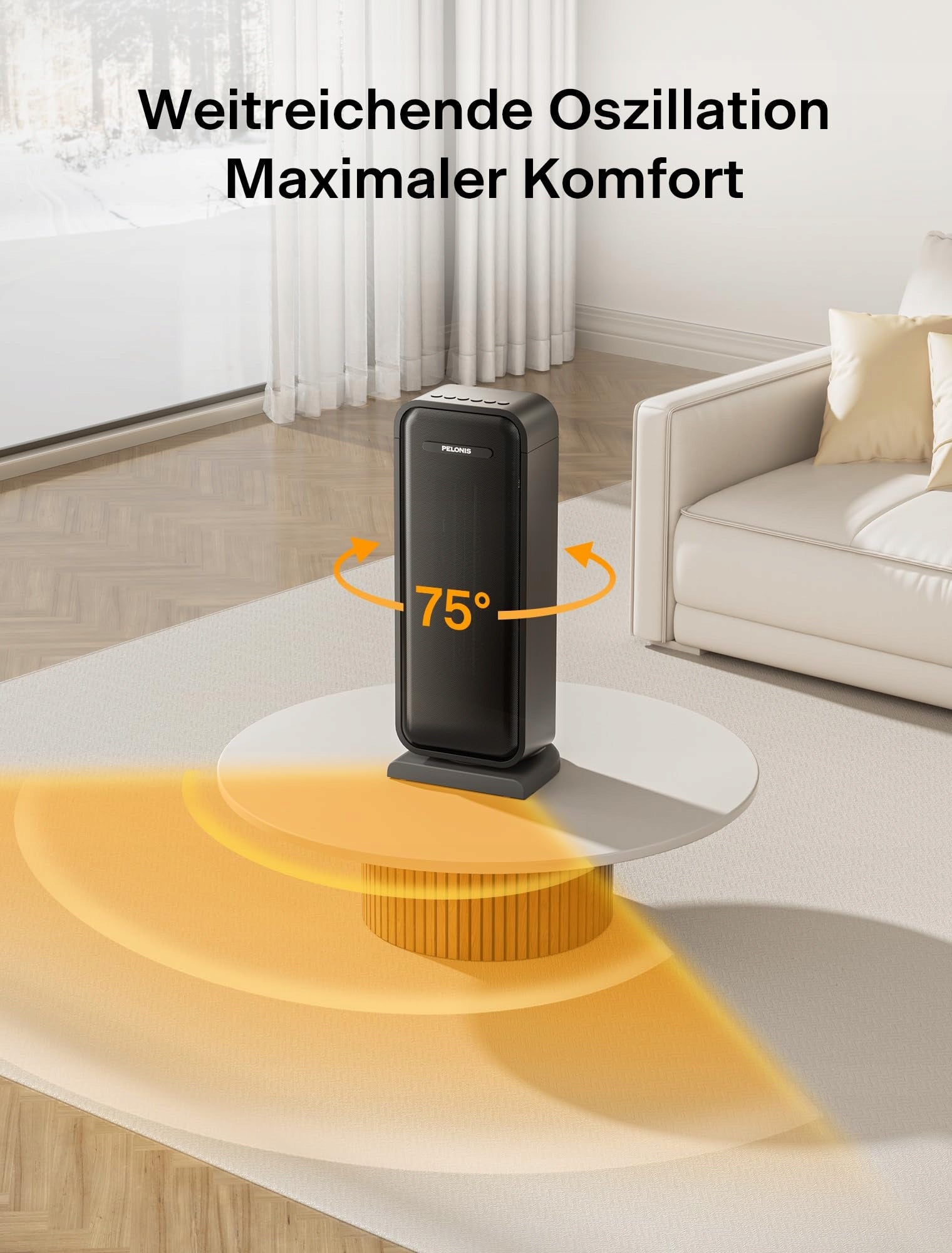 PELONIS 2000W Energy Efficient Portable Ceramic Heater with Thermostat Brand no brand