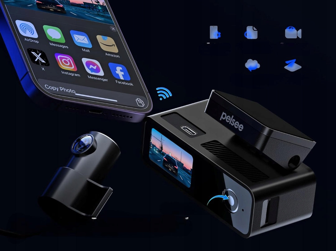 PELSEE P1 Duo 4K Dash Cam Front and Rear with GPS, WiFi, 64GB SD Card, and 24-Hour Parking Monitoring Manufacturer code P1 PRO
