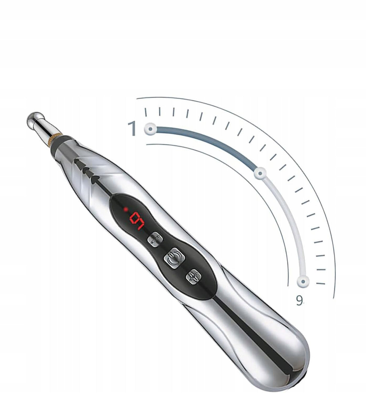 PEN ACUPUNCTURE MASSAGER ELECTROSTIMULATOR 5 TIPS LCD SET Medical device no