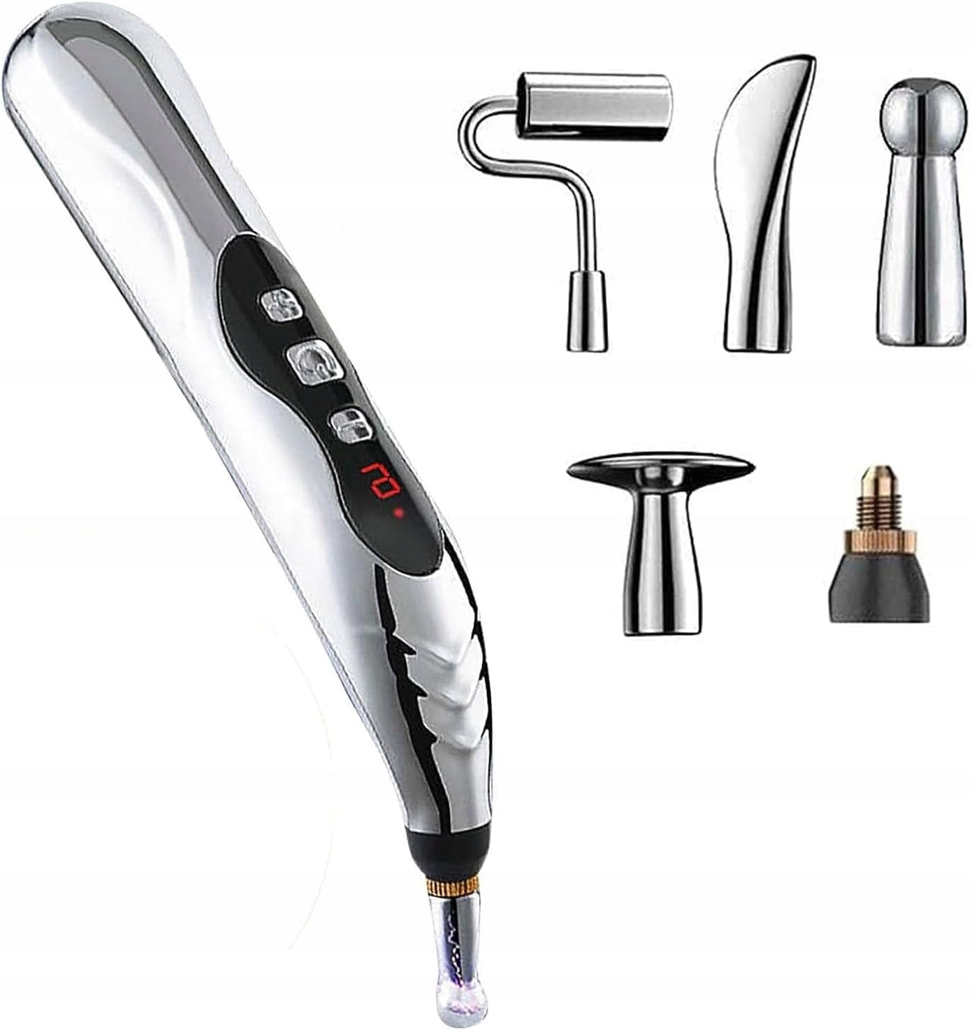 PEN ACUPUNCTURE MASSAGER ELECTROSTIMULATOR 5 TIPS LCD SET