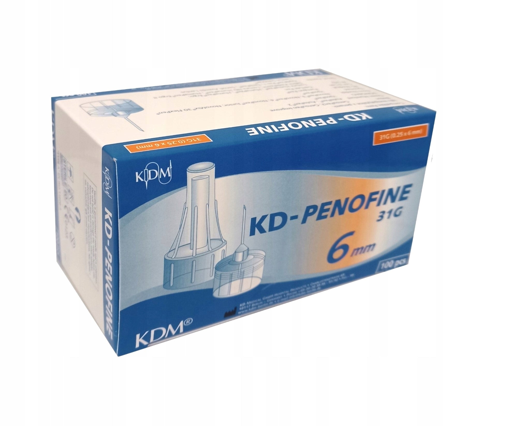 PEN NEEDLES 31G 0,25x6mm UNIVERSAL 100PCS FOR PENS