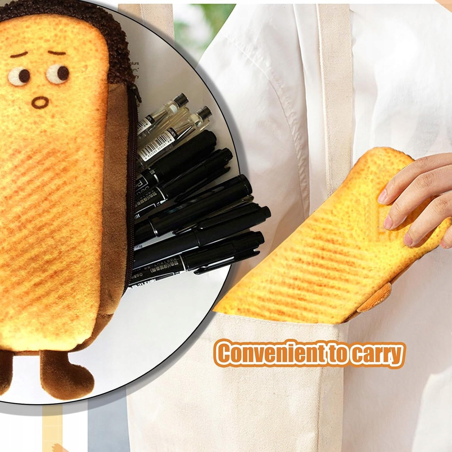 PENCIL CASE PLUSH SOFT FLUFFY TOAST BREAD FUN SCHOOL LARGE Manufacturer code 5908140309975