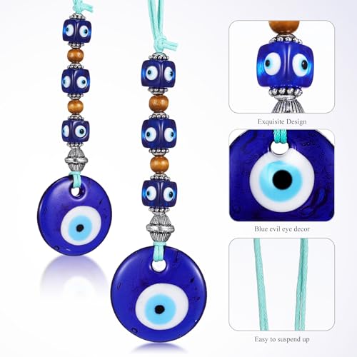 PENDANT EVIL EYE BLUE TURKISH PEARL KEYCHAIN AMULЕТ FOR WOMAN 3 PCS Manufacturer code Bez marki