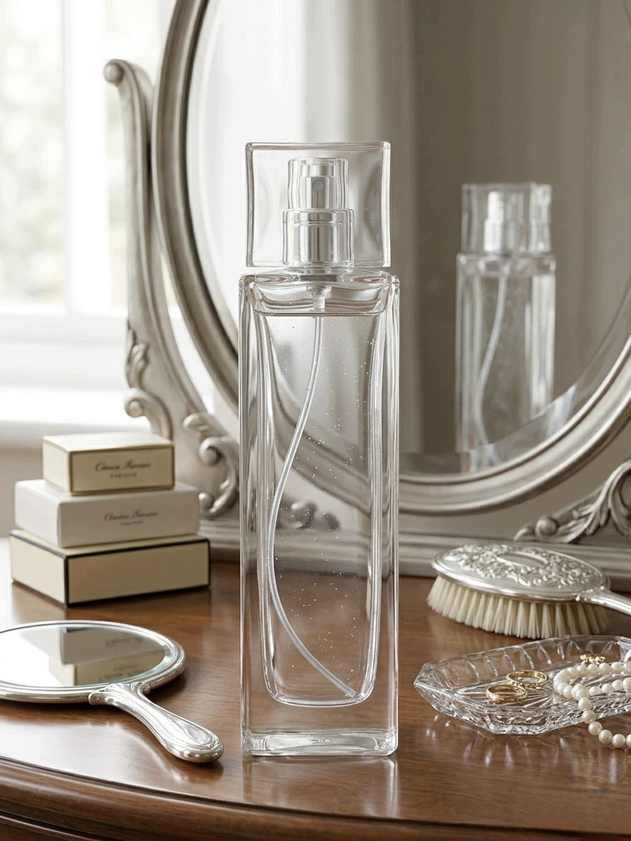 PERFUME BOTTLE 100ML REUSABLE GLASS FOR HANDBAG Manufacturer code FLAKON NA PERFUMY 100ML