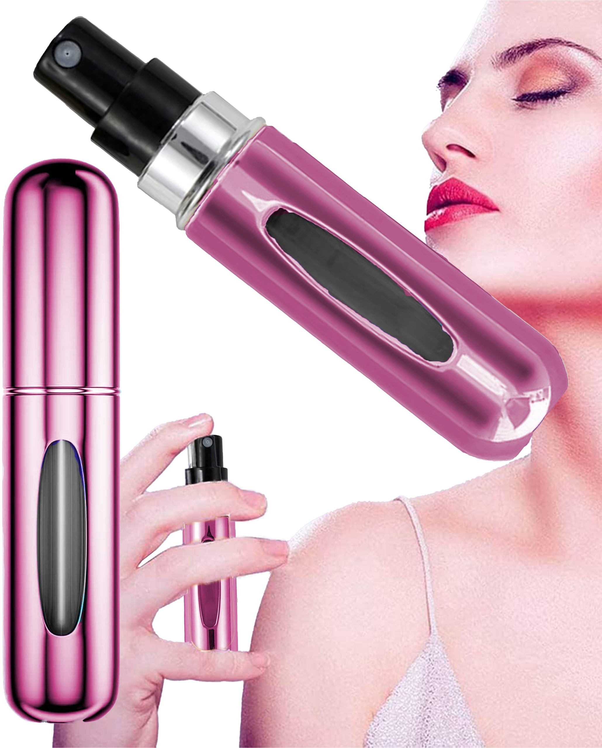 PERFUME BOTTLE VIAL ATOMIZER VALVE ROSE TRAVEL PORTABLE Packaging status original
