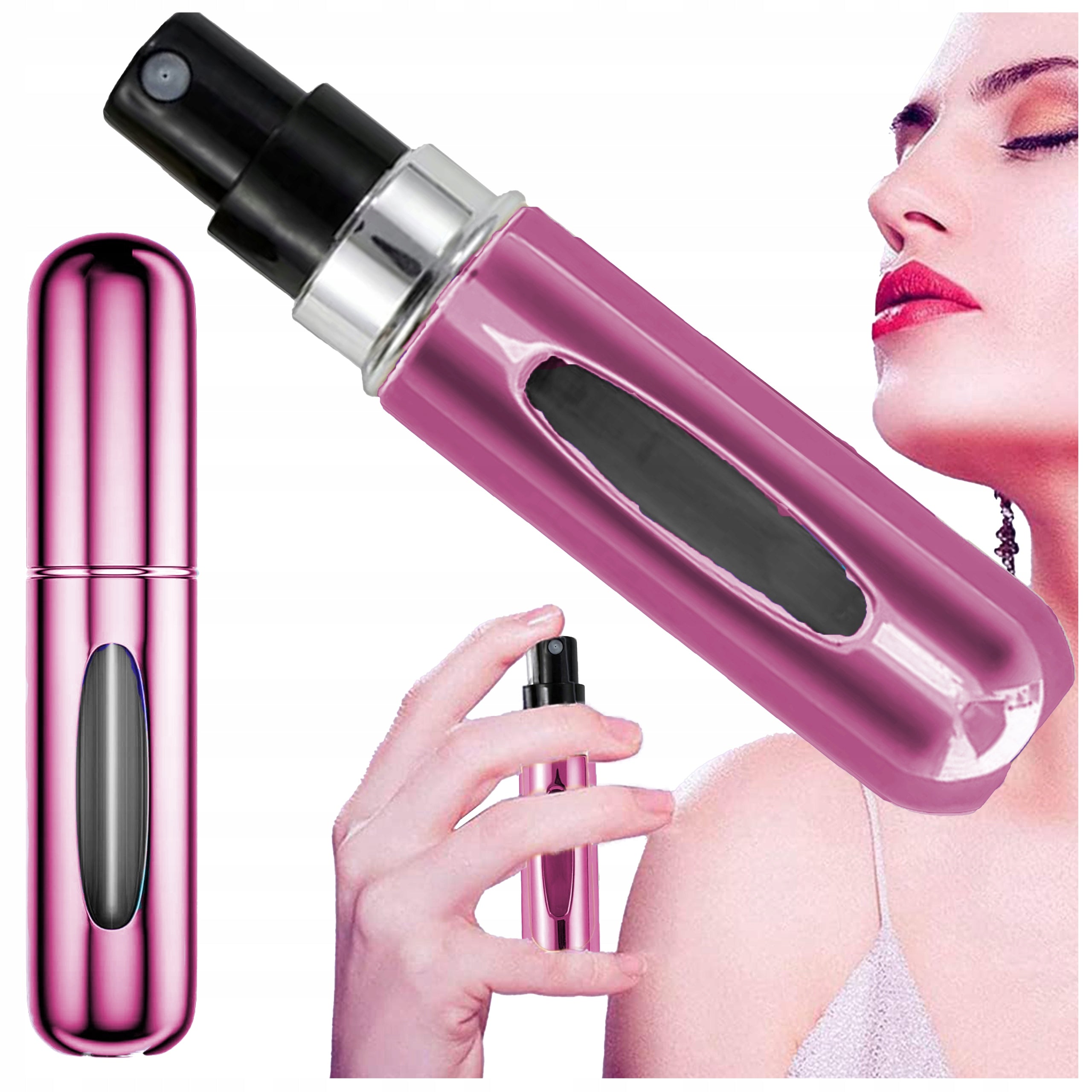 PERFUME BOTTLE VIAL ATOMIZER VALVE ROSE TRAVEL PORTABLE