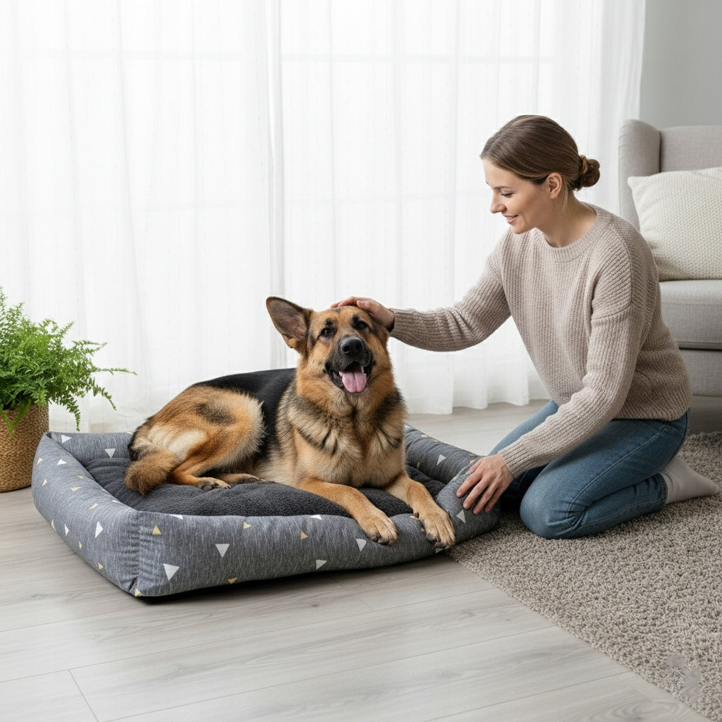 PET DOG BED SOFT LARGE PLAYPEN COUCH BEDDING PILLOW BED Manufacturer code L09 LEGOWISKO DLA ZWIERZĄT SZARE 110x80cm XL