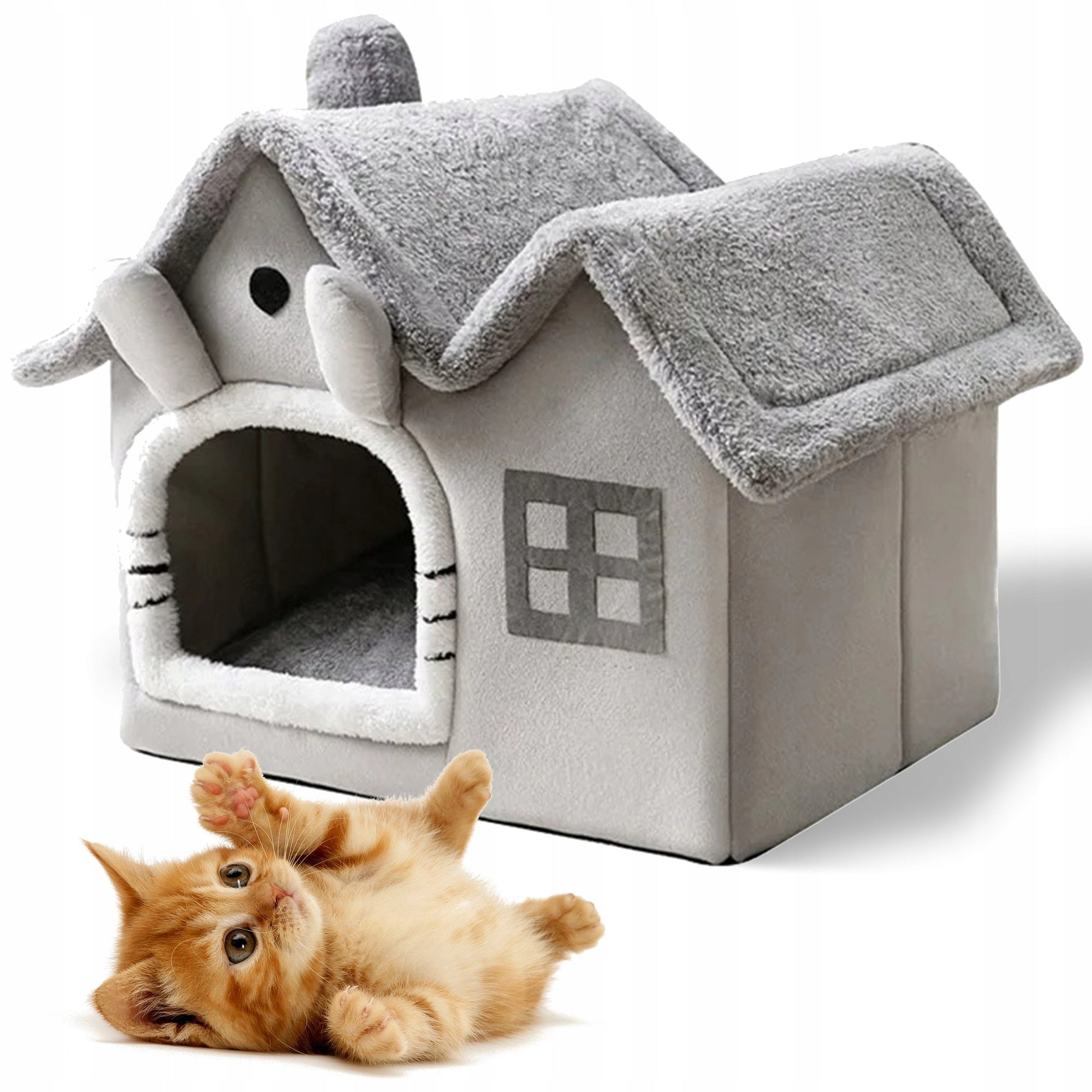 PET HOUSE CAT DOG BED BOOTH PLUSH BEDDING KENNEL