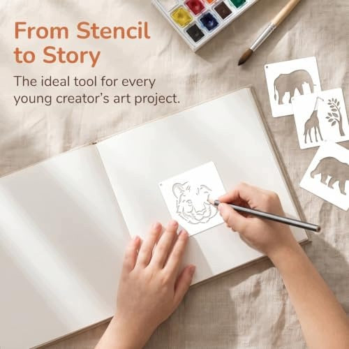 PET PAINTING TEMPLATES SET OF 66 PIECES FOR CHILDREN metal Manufacturer code Bez marki