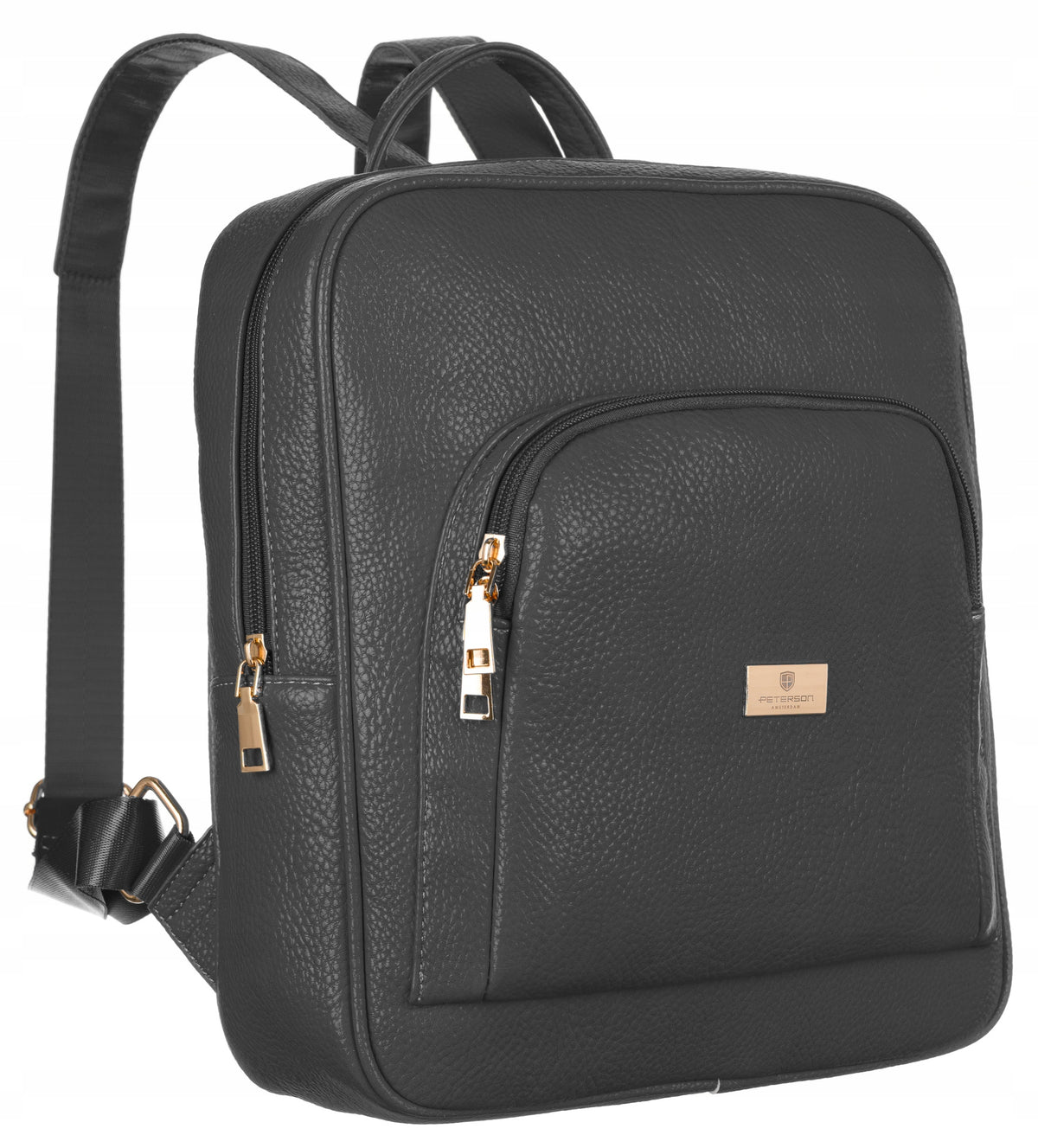 PETERSON elegant women's faux leather backpack large backpack A4
