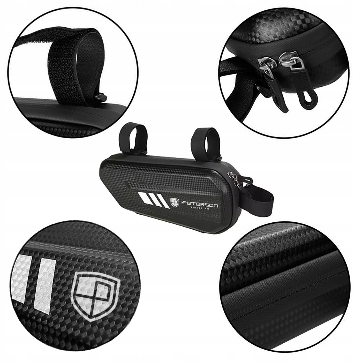 PETERSON pannier bicycle bag under frame waterproof carbon Dominant material synthetic material