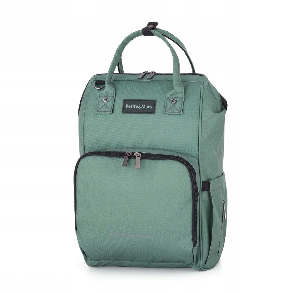 PETITE&MARS Large JACK Stroller Backpack for Mom Dad Misty Green EAN (GTIN) 8596202008644
