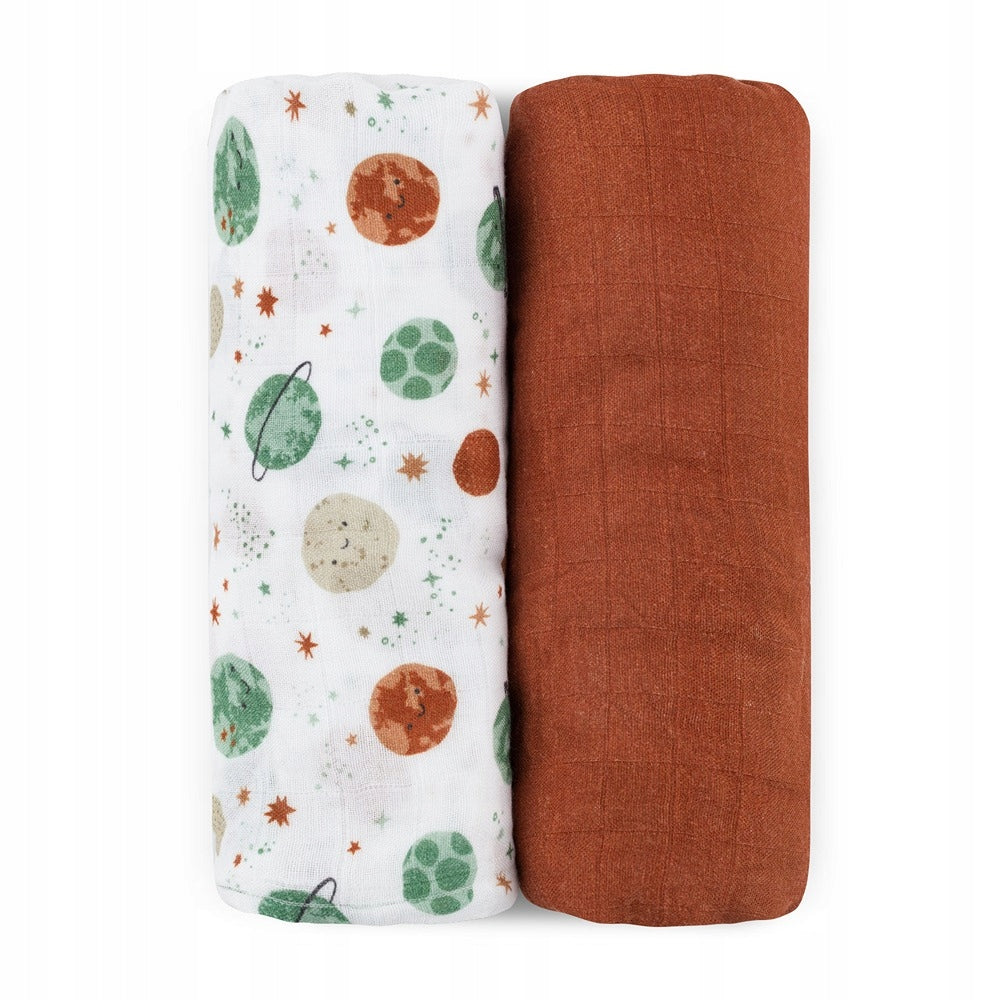 PETITE&MARS bamboo muslin swaddle 2 pcs Misty Celestial 120x120