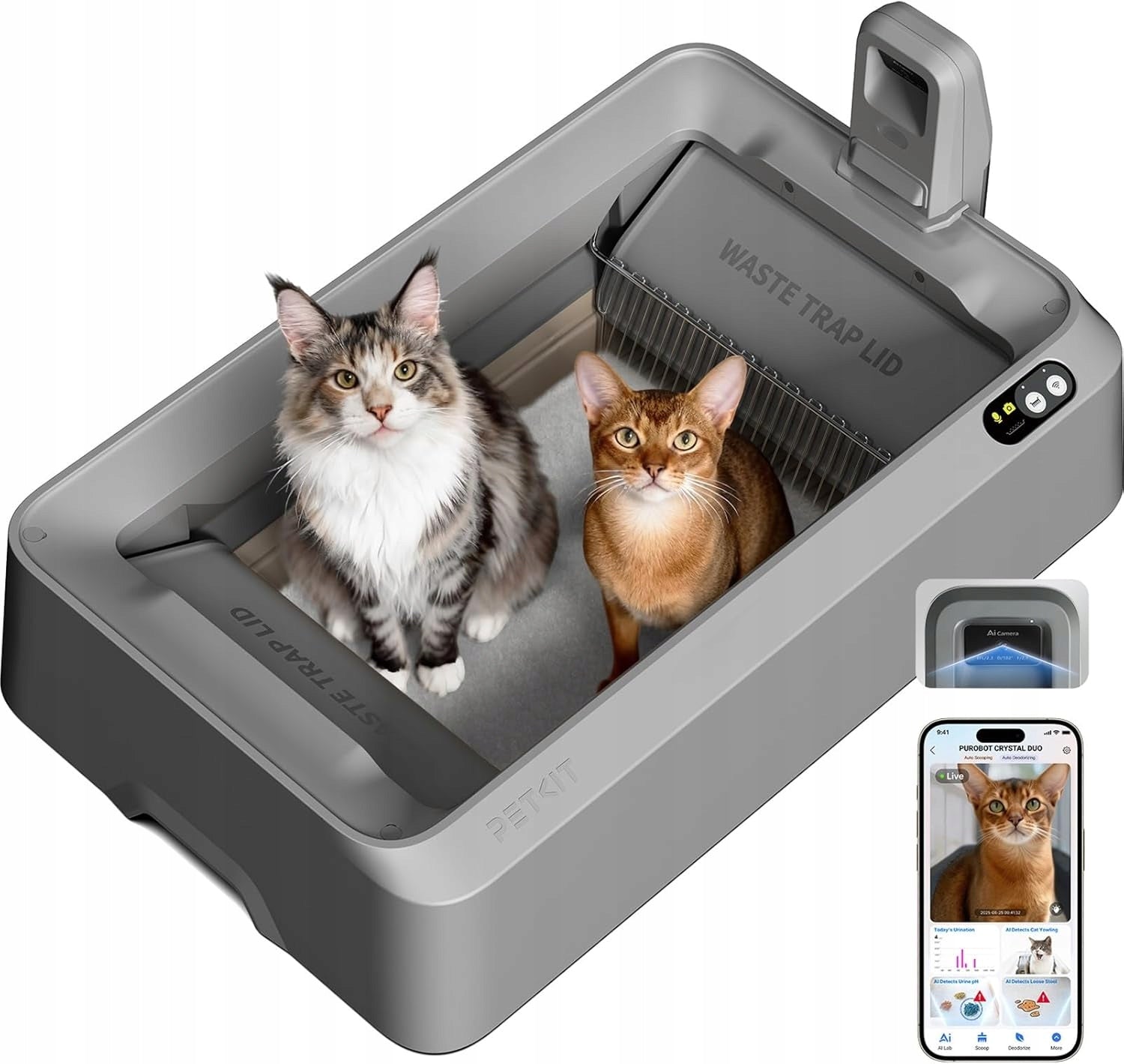 PETKIT Purobot Crystal Duo Self-Cleaning Cuvette with AI Camera