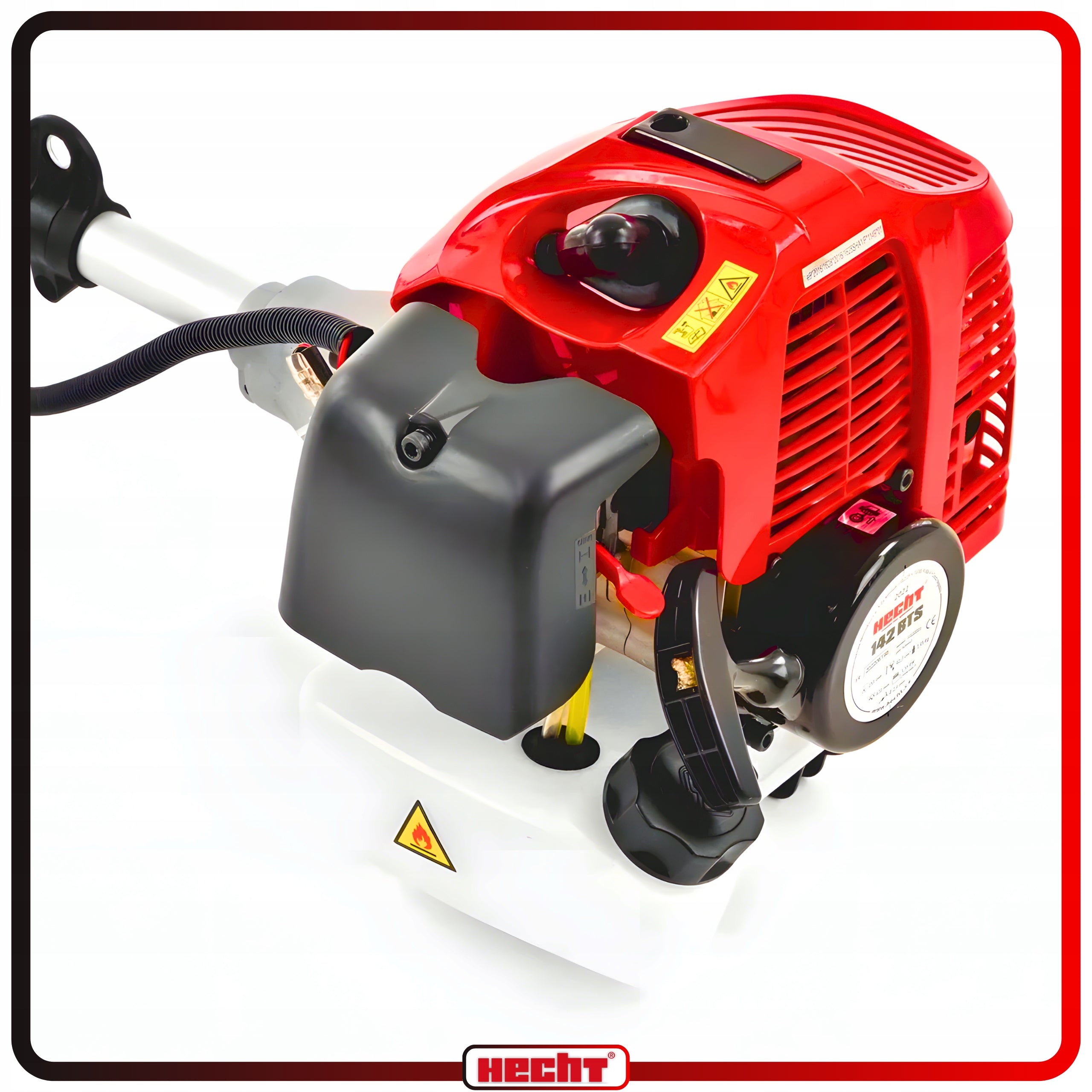 PETROL GRASS TRIMMER HECHT 142 BTS 2KM DISC HEAD HARNESS Tool weight 7.45 kg